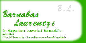 barnabas laurentzi business card